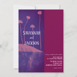 Art Pink Blume Einzigartige Einladung zur Hochzeit