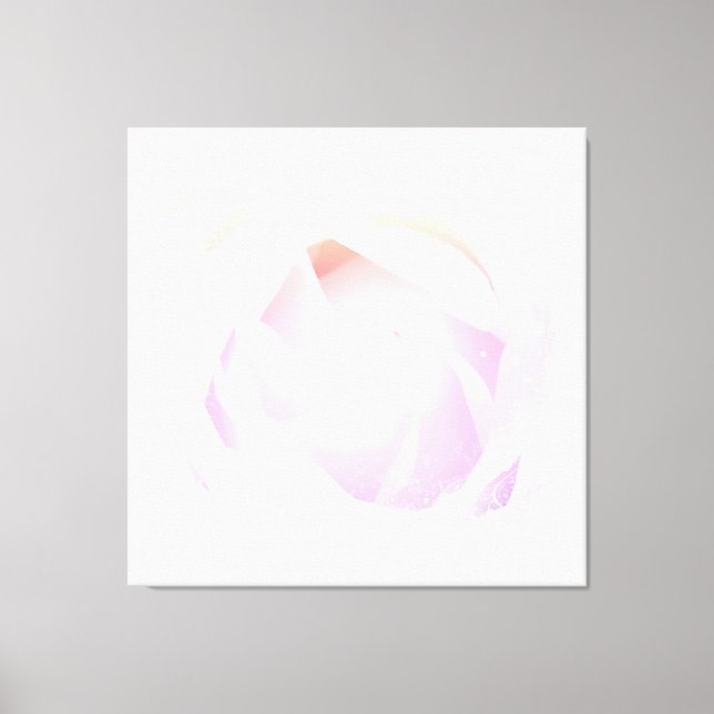 ** Art Pink Peach Rose Floral AR8 Stretchierte Lei Leinwanddruck (Vorderseite)