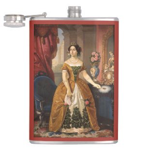 Art Portrait benutzerdefinierte Monogramm-Flasche Flachmann