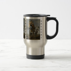 Art Portrait benutzerdefinierte Monogramm-Tasse Reisebecher
