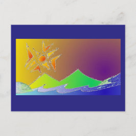 Art Postcard 5 - Insel Meer Postkarte