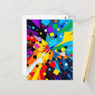 Art Postcard - Abstract Geometric Design Postkarte