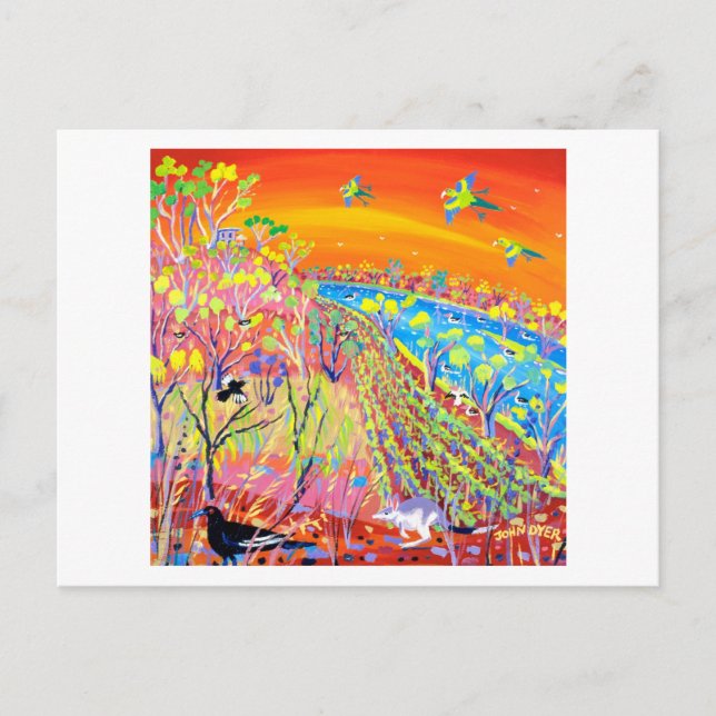 Art Postcard: Wetland Wildlife, Banrock Station Postkarte (Vorderseite)