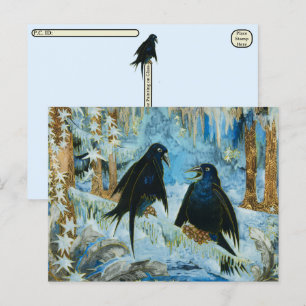 Art Postcard - Winter by Michalina Janoszanka Feiertagspostkarte