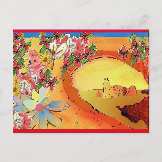 Art Postcard Wüstenbrücke Postkarte (Vorderseite)
