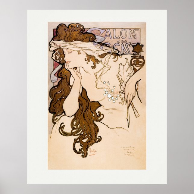ART POSTER : ALPHONSE MARIA MUCHA : SALON DES CENT (Vorne)