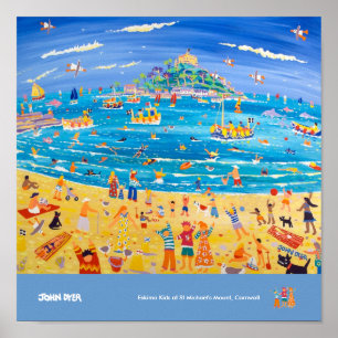 Art Poster: Eskimo Kinder auf dem St. Michael Berg Poster