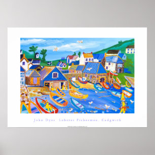 Art Poster: Hummer Fischer, Cadgwith, Cornwall Poster