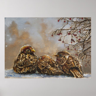 Art Poster of Birds "Behaltend Company"