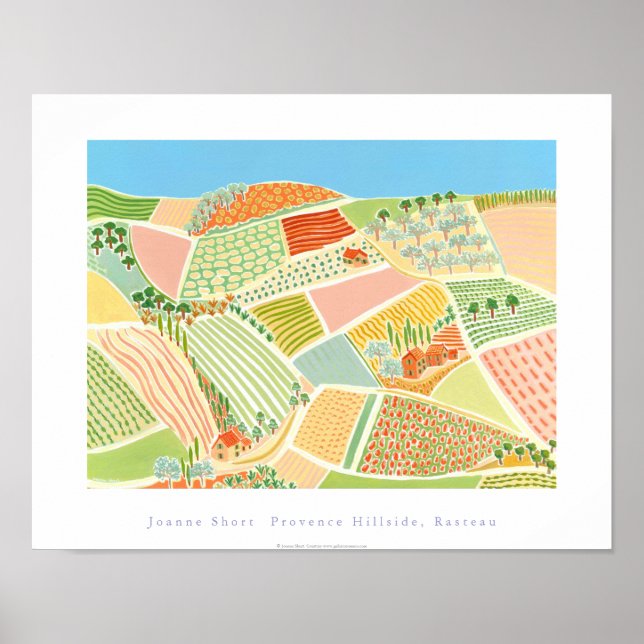 Art Poster: Provence Hillside, Rasteau, Frankreich Poster (Vorne)