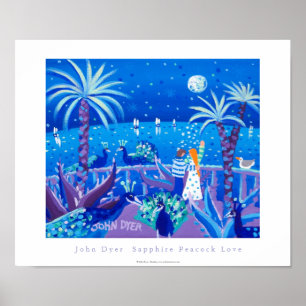 Art Poster: Sapphire Peacock Liebe, Côte d'Azur Poster