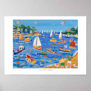 Art Poster: Sunday Sailing Fowey von John Dyer Poster