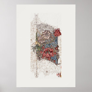 ART POSTER : WILLIAM MORRIS : WALL BLUME : 1890