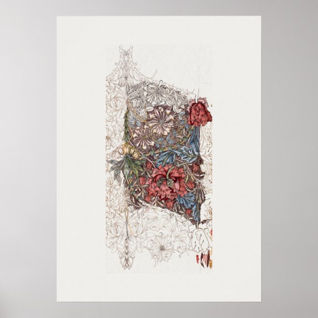 ART POSTER : WILLIAM MORRIS : WALL BLUME : 1890 (Vorne)