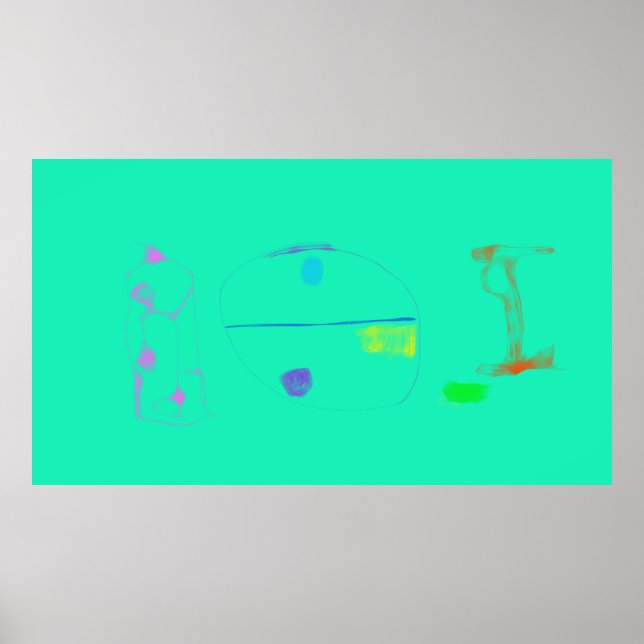 Art Potpourri  Light Green Minimalist Art Poster (Vorne)