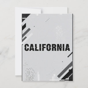 Art Print in Kalifornien - Einmalige Buchstaben Postkarte