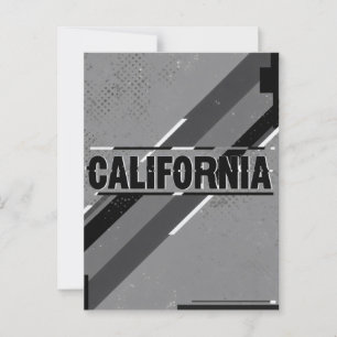 Art Print in Kalifornien - Einmalige Buchstaben Postkarte