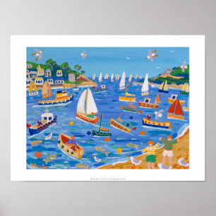 Art Print: Sonntagssegeln, Fowey, Cornwall Poster
