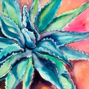 Art Print - Texas Agave Poster Glasuntersetzer