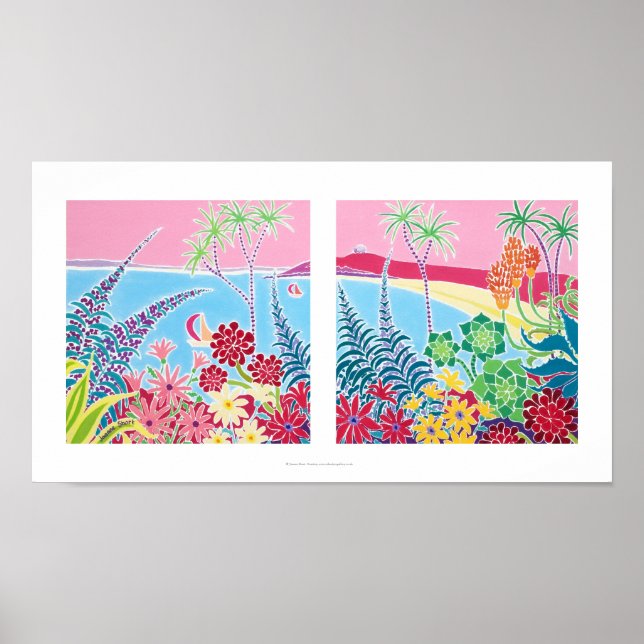 Art Print: Tresco, Isles of Scilly, Cornwall. Poster (Vorne)