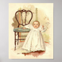 Art Print von Maud Humphrey Baby's First Step