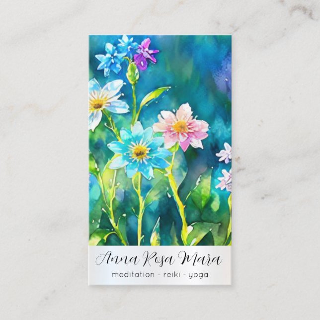 *~* Art QR Lotus Water Lily FlowersAP67 Visitenkarte (Vorderseite)