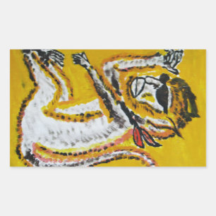 Art Rechteckiger Aufkleber