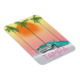 Art-Reiseplakat Tampas Florida Vintages Magnet