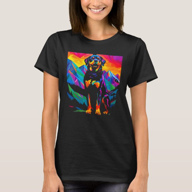 Art Rottweiler Dog T-Shirt (Vorderseite)