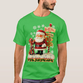 Art Santa and Rudolph Folk T-Shirt