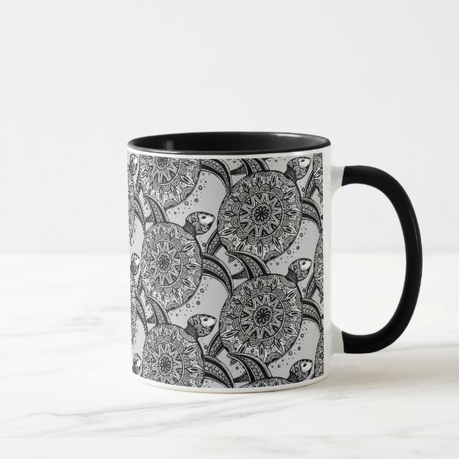Art-Schildkröte-Muster Tasse (Rechts)