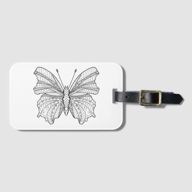 Art-Schmetterling 3 Gepäckanhänger (Vorderseite (Horizontal))