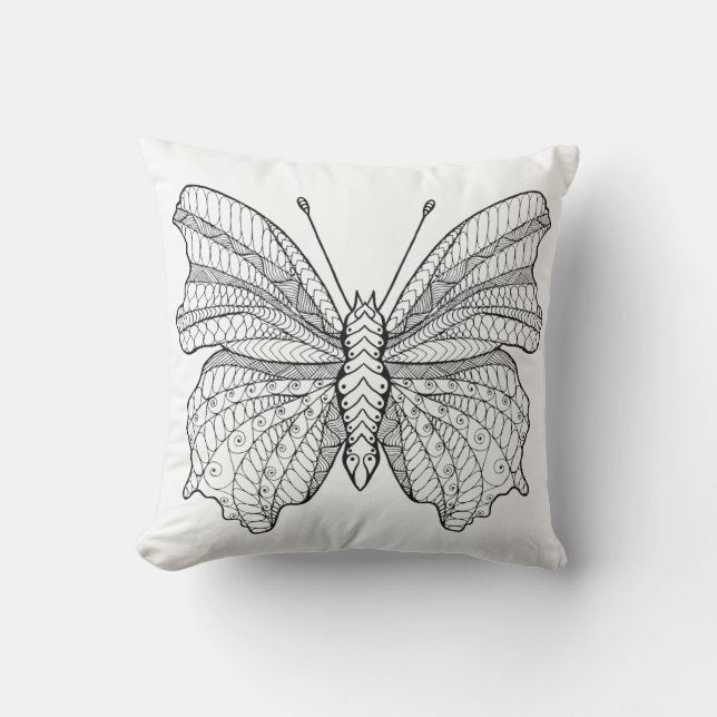 Art-Schmetterling 3 Kissen (Vorderseite)