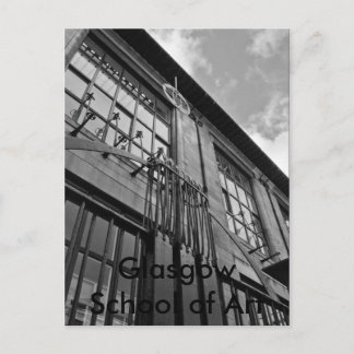 Art School16x12bw, Glasgow School of Art Postkarte