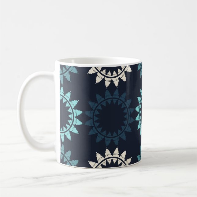 Art seamless pattern. Folk motif. Vintage geometri Kaffeetasse (Links)