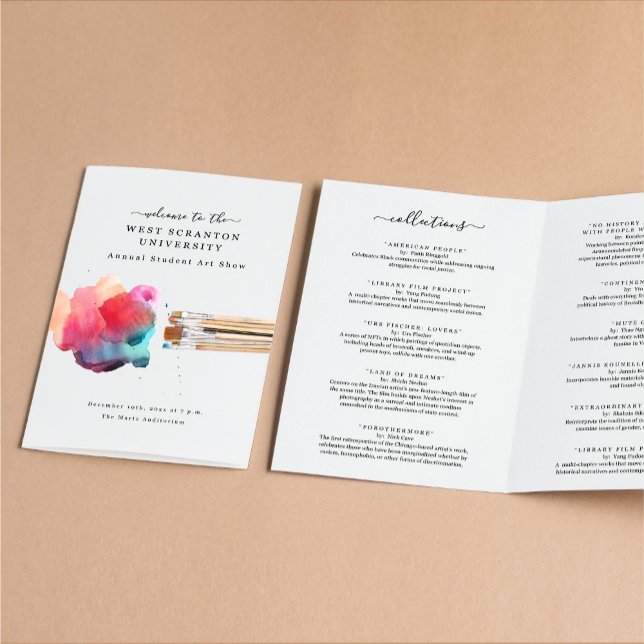 Art Show Programm für Studio, Schule, etc. Flyer (Von Creator hochgeladen)