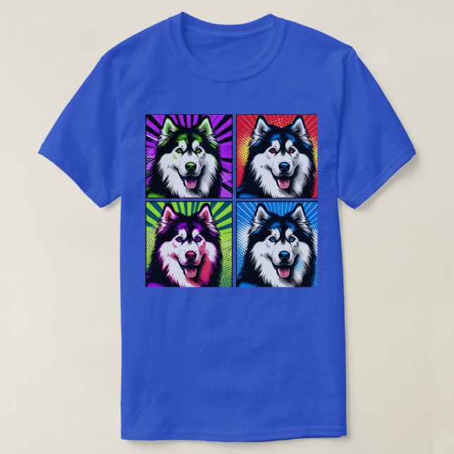 Art Siberian Husky T-Shirt Sleek Canine Couture (Design vorne)
