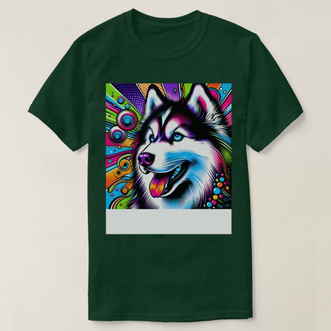 Art Siberian Husky T-Shirt Sleek Canine Couture 1 (Design vorne)