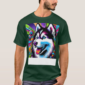 Art Siberian Husky T-Shirt Sleek Canine Couture 1