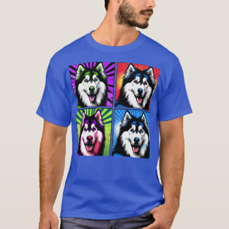 Art Sibirian Husky T-Shirt Elegante Hundefreund Mo