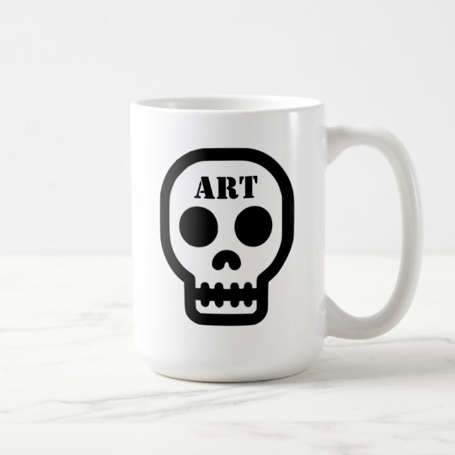 Art Skull Classic Coffee Mug Kaffeetasse (Rechts)