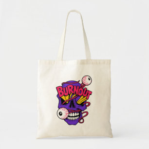 Art Skull mit Burnout Tragetasche