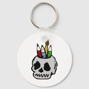 Art Skull Schlüsselanhänger