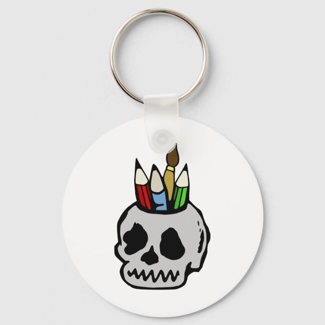 Art Skull Schlüsselanhänger (Vorderseite)