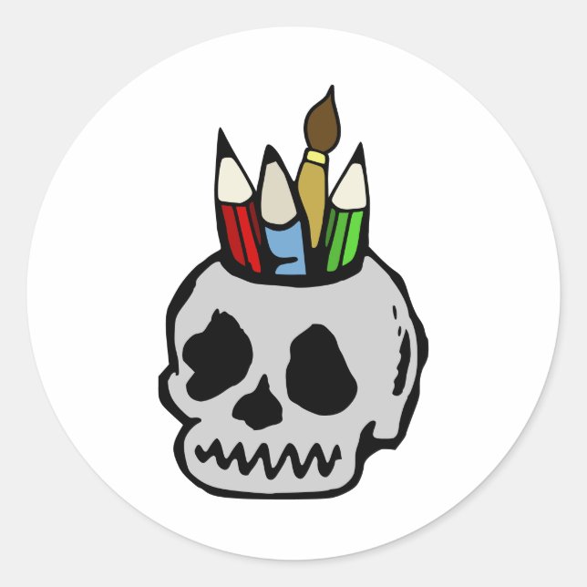 Art Skull Sticker (Vorderseite)