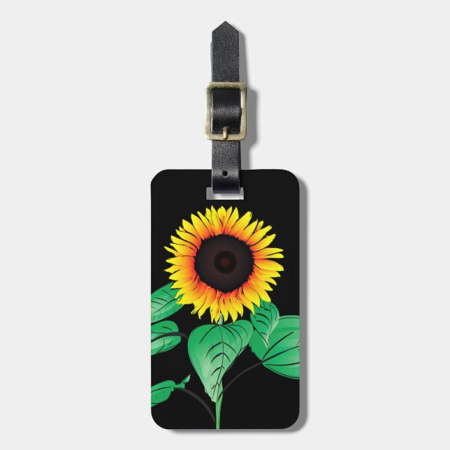 Art Sonnenblumen - Wählen Sie Ihre Lieblingsfarbe  Gepäckanhänger (Vorderseite vertikal)