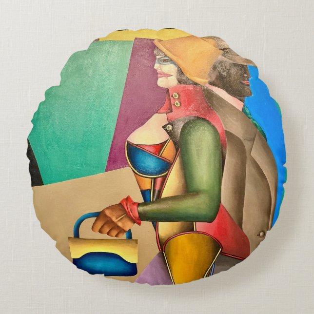 Art spain rundes kissen (Vorderseite)