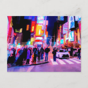 Art Square Night Postkarte