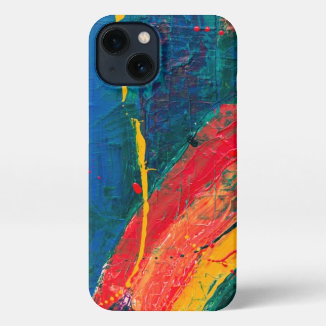 Art Style iPhone 13 Case – Colorful Abstract Desig Hülle (Rückseite)