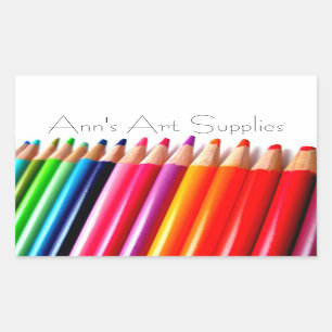 Art Supplement Label Rechteckiger Aufkleber